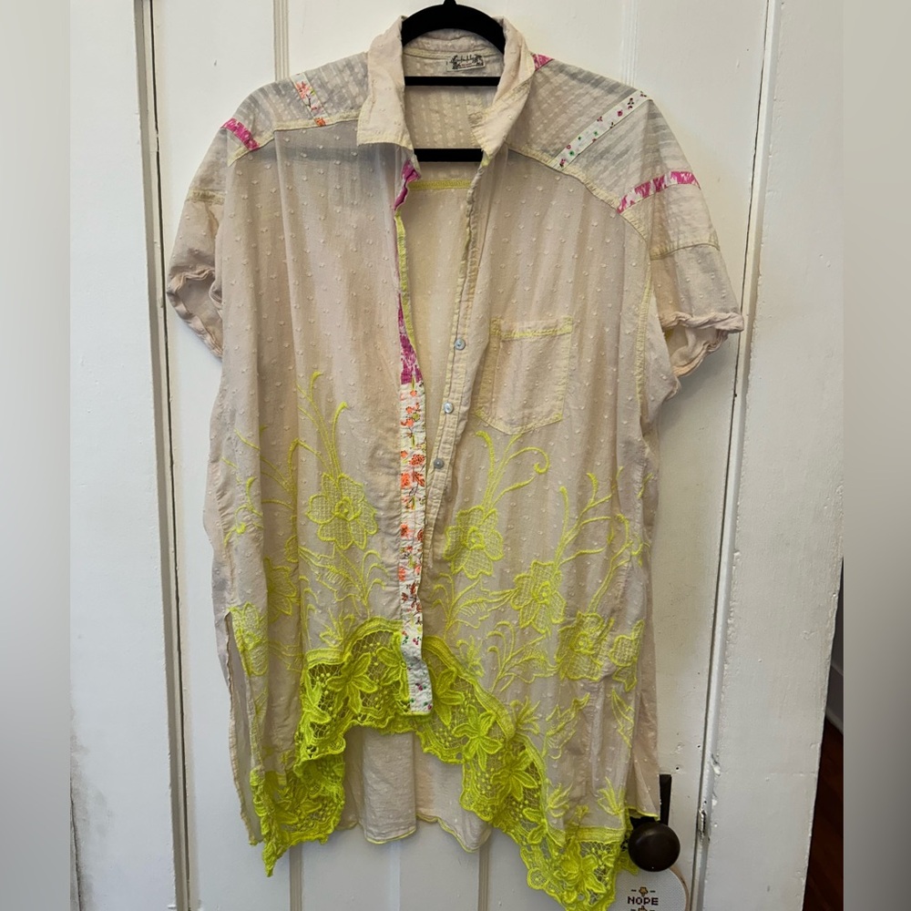 Free People Oversized Button down Tunic